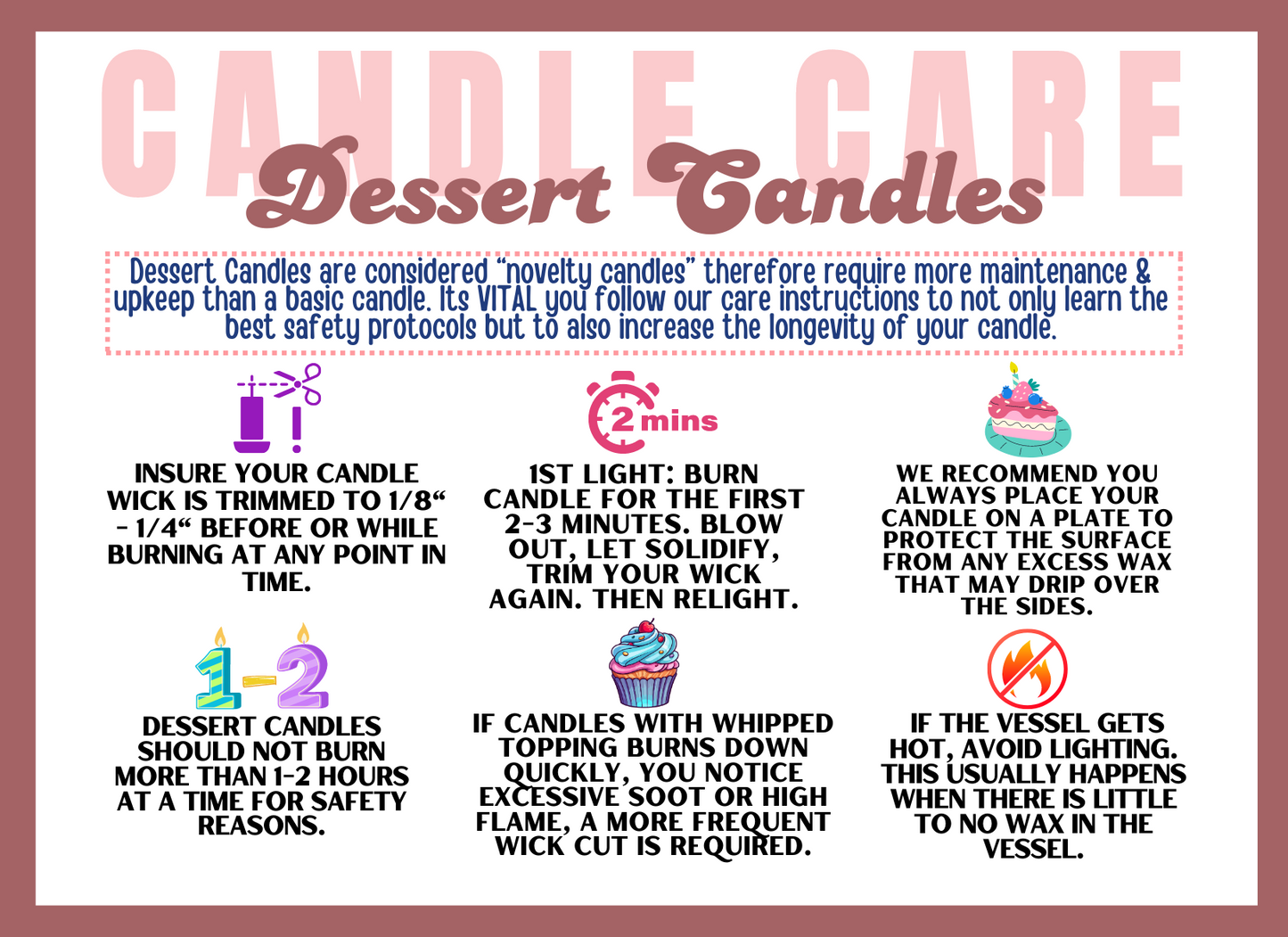 Dessert Style Candles